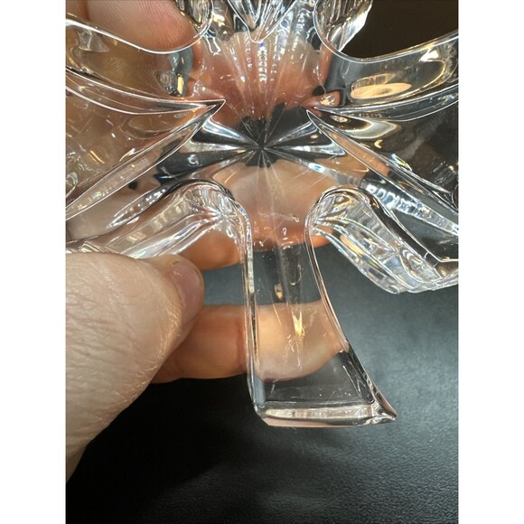Waterford Crystal SHAMROCK Sculpture Paperweight Lead Crystal Marked 4.5” - Picture 6 of 7